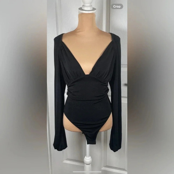 Free‎ People In Your Arms Black Bodysuit 🎀~NWT~Small - Picture 6 of 11